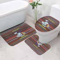 Funny Unicorn Workout Bathroom Set with Squat Like No Tomorrow Quote and Rainbow Tribal - Wonder Print Shop