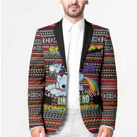 Funny Unicorn Workout Blazer with Squat Like No Tomorrow Quote and Rainbow Tribal - Wonder Print Shop