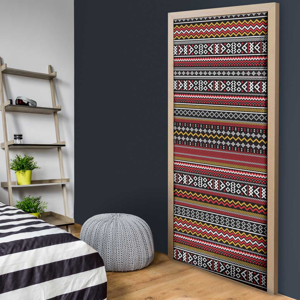 Funny Unicorn Workout Door Cover with Squat Like No Tomorrow Quote and Rainbow Tribal - Wonder Print Shop