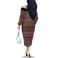 Funny Unicorn Workout Family Matching Off The Shoulder Long Sleeve Dress and Hawaiian Shirt with Squat Like No Tomorrow Quote and Rainbow Tribal - Wonder Print Shop