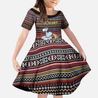 Funny Unicorn Workout Family Matching Off Shoulder Maxi Dress and Hawaiian Shirt with Squat Like No Tomorrow Quote and Rainbow Tribal - Wonder Print Shop