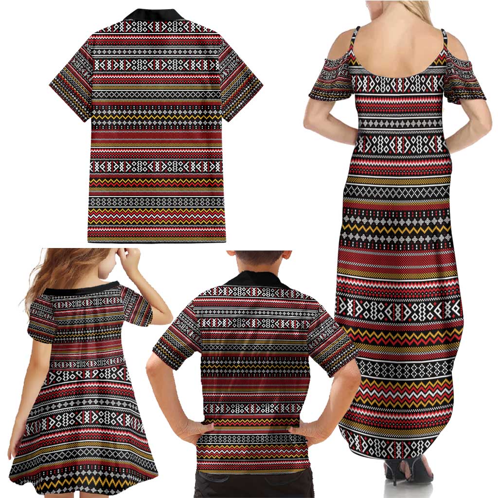 Funny Unicorn Workout Family Matching Summer Maxi Dress and Hawaiian Shirt with Squat Like No Tomorrow Quote and Rainbow Tribal - Wonder Print Shop