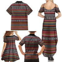 Funny Unicorn Workout Family Matching Summer Maxi Dress and Hawaiian Shirt with Squat Like No Tomorrow Quote and Rainbow Tribal - Wonder Print Shop