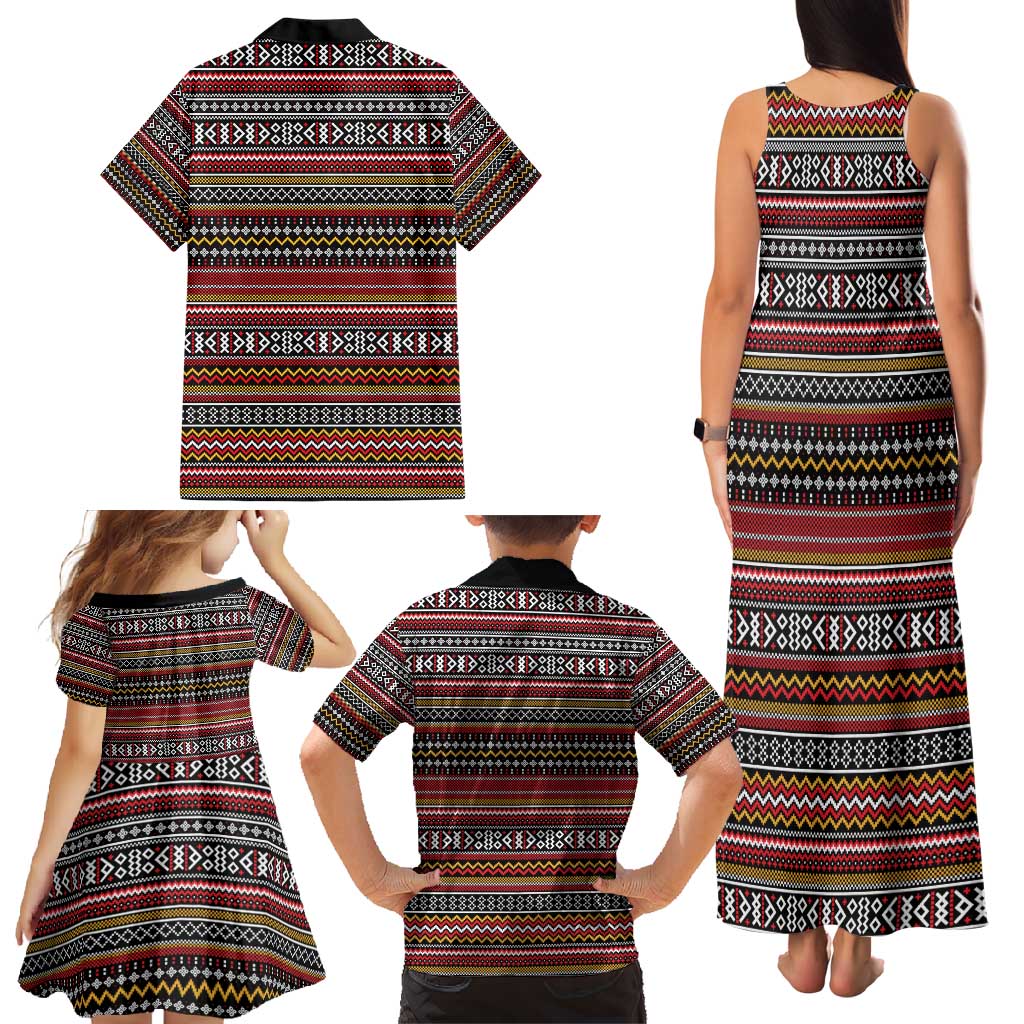 Funny Unicorn Workout Family Matching Tank Maxi Dress and Hawaiian Shirt with Squat Like No Tomorrow Quote and Rainbow Tribal - Wonder Print Shop