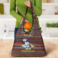 Funny Unicorn Workout Grocery Bag with Squat Like No Tomorrow Quote and Rainbow Tribal - Wonder Print Shop