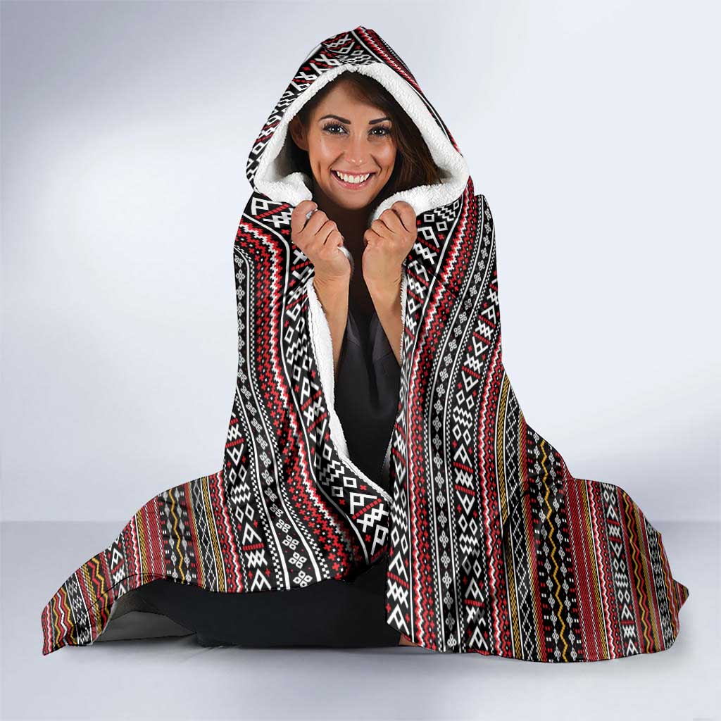 Funny Unicorn Workout Hooded Blanket with Squat Like No Tomorrow Quote and Rainbow Tribal - Wonder Print Shop