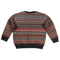 Funny Unicorn Workout Kid Ugly Christmas Sweater with Squat Like No Tomorrow Quote and Rainbow Tribal - Wonder Print Shop