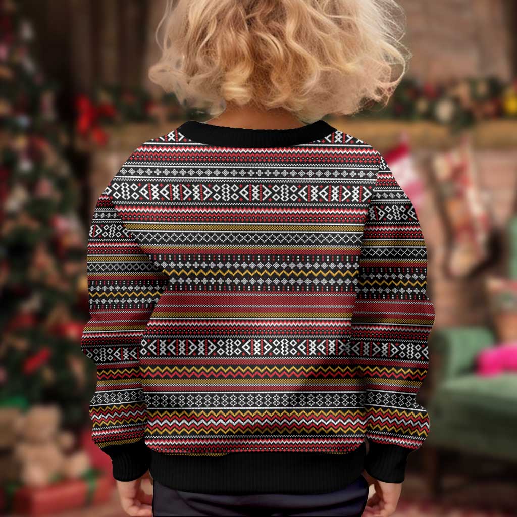 Funny Unicorn Workout Kid Ugly Christmas Sweater with Squat Like No Tomorrow Quote and Rainbow Tribal - Wonder Print Shop