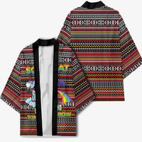 Funny Unicorn Workout Kimono with Squat Like No Tomorrow Quote and Rainbow Tribal - Wonder Print Shop