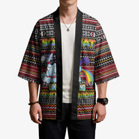 Funny Unicorn Workout Kimono with Squat Like No Tomorrow Quote and Rainbow Tribal - Wonder Print Shop