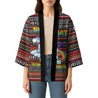 Funny Unicorn Workout Kimono with Squat Like No Tomorrow Quote and Rainbow Tribal - Wonder Print Shop