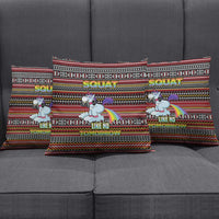Funny Unicorn Workout Pillow Cover with Squat Like No Tomorrow Quote and Rainbow Tribal - Wonder Print Shop