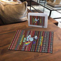 Funny Unicorn Workout Puzzle with Squat Like No Tomorrow Quote and Rainbow Tribal - Wonder Print Shop