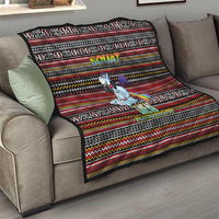 Funny Unicorn Workout Quilt with Squat Like No Tomorrow Quote and Rainbow Tribal - Wonder Print Shop