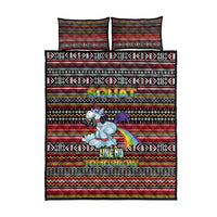 Funny Unicorn Workout Quilt Bed Set with Squat Like No Tomorrow Quote and Rainbow Tribal - Wonder Print Shop