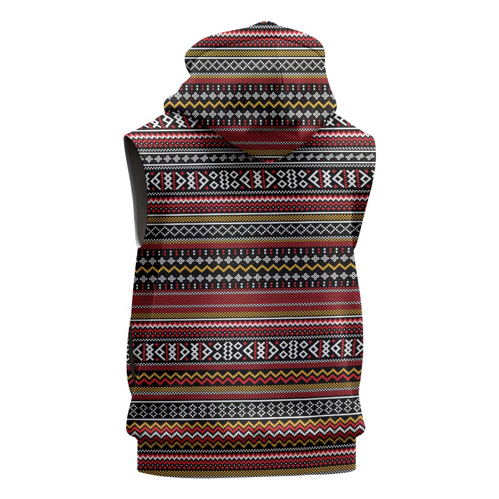 Funny Unicorn Workout Sleeveless Zip Hoodie with Squat Like No Tomorrow Quote and Rainbow Tribal - Wonder Print Shop