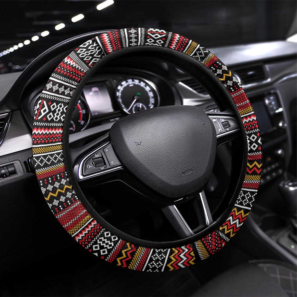 Funny Unicorn Workout Steering Wheel Cover with Squat Like No Tomorrow Quote and Rainbow Tribal - Wonder Print Shop