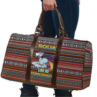 Funny Unicorn Workout Travel Bag with Squat Like No Tomorrow Quote and Rainbow Tribal - Wonder Print Shop