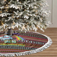 Funny Unicorn Workout Tree Skirt with Squat Like No Tomorrow Quote and Rainbow Tribal - Wonder Print Shop