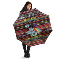 Funny Unicorn Workout Umbrella with Squat Like No Tomorrow Quote and Rainbow Tribal - Wonder Print Shop