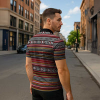 Funny Unicorn Workout Zipper Polo Shirt with Squat Like No Tomorrow Quote and Rainbow Tribal - Wonder Print Shop
