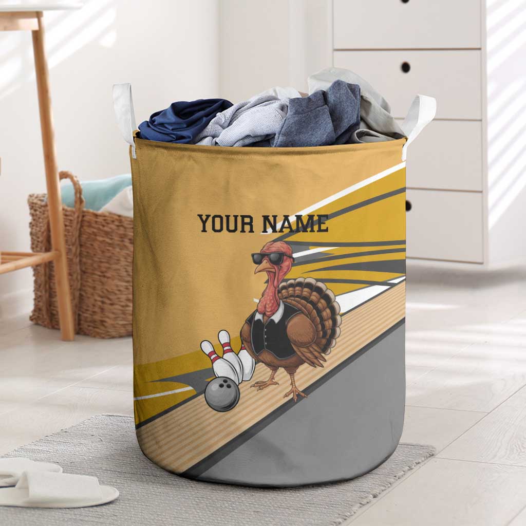 Personalized Cool Turkey Bowling Laundry Basket with Sunglasses Pins - Wonder Print Shop