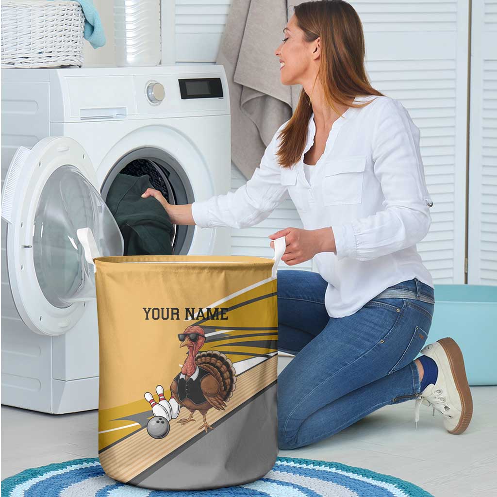 Personalized Cool Turkey Bowling Laundry Basket with Sunglasses Pins - Wonder Print Shop