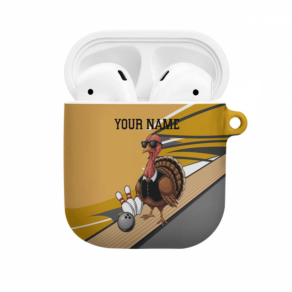 Personalized Cool Turkey Bowling AirPods Case with Sunglasses Pins - Wonder Print Shop