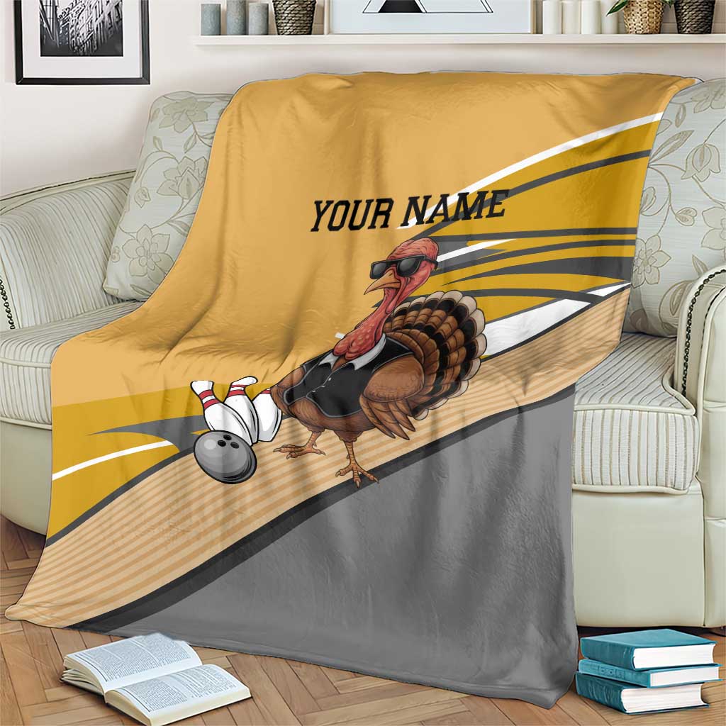 Personalized Cool Turkey Bowling Blanket with Sunglasses Pins - Wonder Print Shop