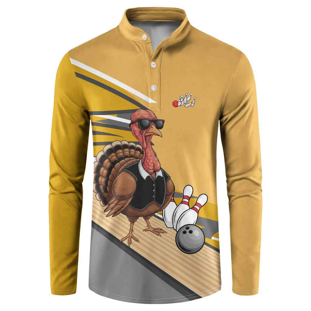 Personalized Cool Turkey Bowling Button Sweatshirt with Sunglasses Pins - Wonder Print Shop
