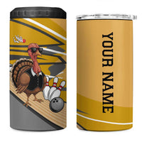 Personalized Cool Turkey Bowling 4 in 1 Can Cooler Tumbler with Sunglasses Pins - Wonder Print Shop