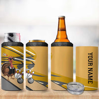Personalized Cool Turkey Bowling 4 in 1 Can Cooler Tumbler with Sunglasses Pins - Wonder Print Shop