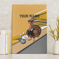 Personalized Cool Turkey Bowling Canvas Wall Art with Sunglasses Pins - Wonder Print Shop