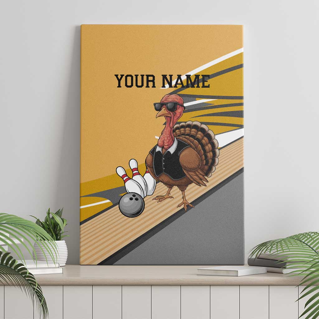 Personalized Cool Turkey Bowling Canvas Wall Art with Sunglasses Pins - Wonder Print Shop