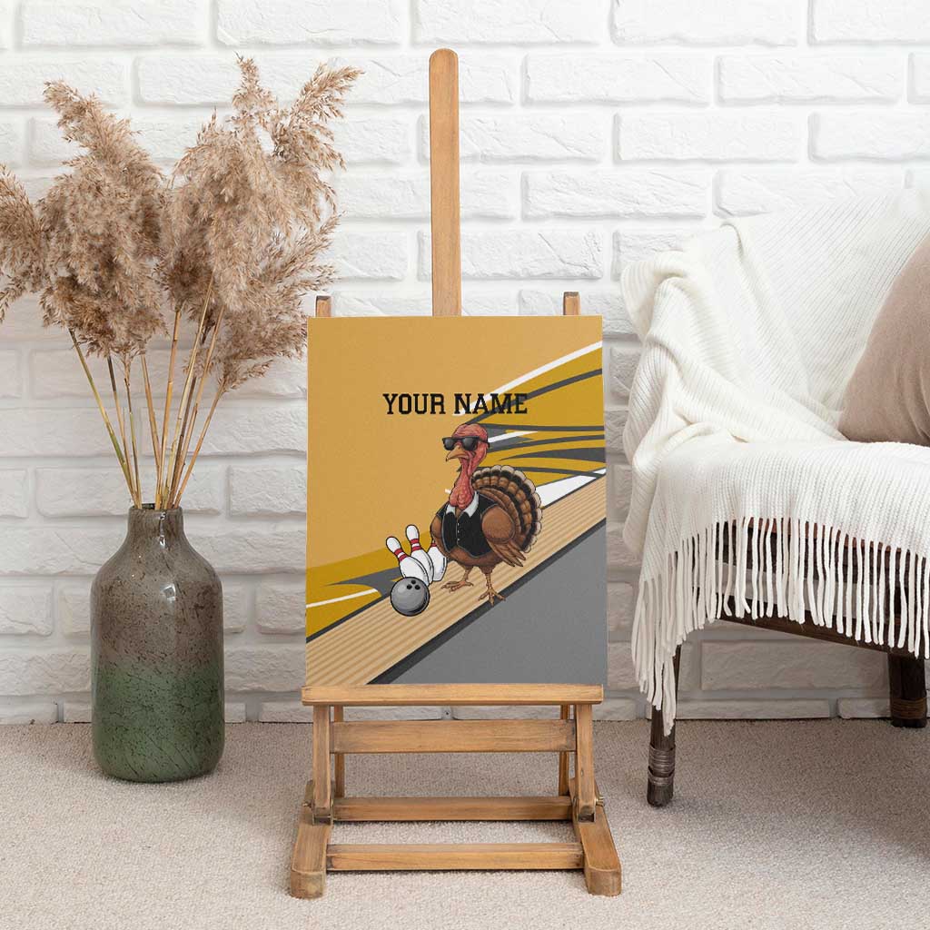 Personalized Cool Turkey Bowling Canvas Wall Art with Sunglasses Pins - Wonder Print Shop