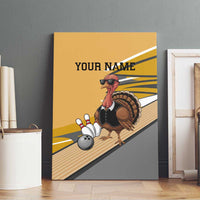 Personalized Cool Turkey Bowling Canvas Wall Art with Sunglasses Pins - Wonder Print Shop
