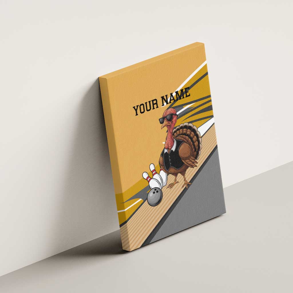Personalized Cool Turkey Bowling Canvas Wall Art with Sunglasses Pins - Wonder Print Shop