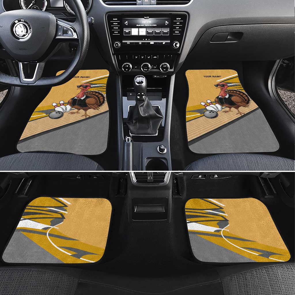 Personalized Cool Turkey Bowling Car Mats with Sunglasses Pins - Wonder Print Shop