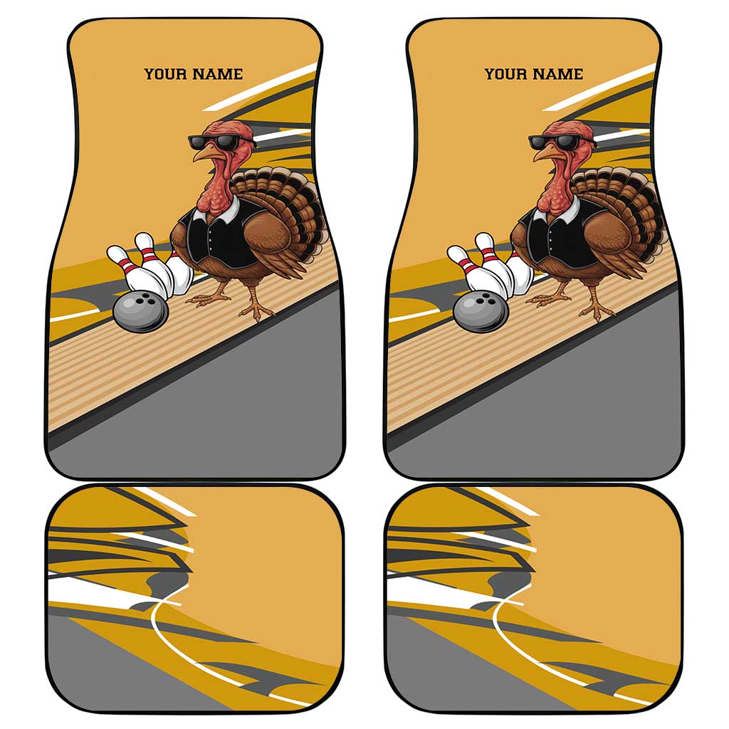 Personalized Cool Turkey Bowling Car Mats with Sunglasses Pins - Wonder Print Shop