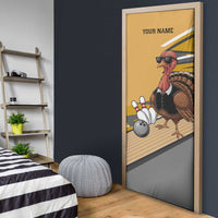Personalized Cool Turkey Bowling Door Cover with Sunglasses Pins - Wonder Print Shop