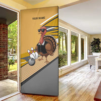 Personalized Cool Turkey Bowling Door Cover with Sunglasses Pins - Wonder Print Shop