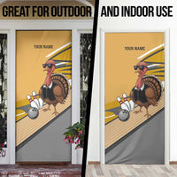 Personalized Cool Turkey Bowling Door Cover with Sunglasses Pins - Wonder Print Shop