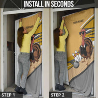 Personalized Cool Turkey Bowling Door Cover with Sunglasses Pins - Wonder Print Shop