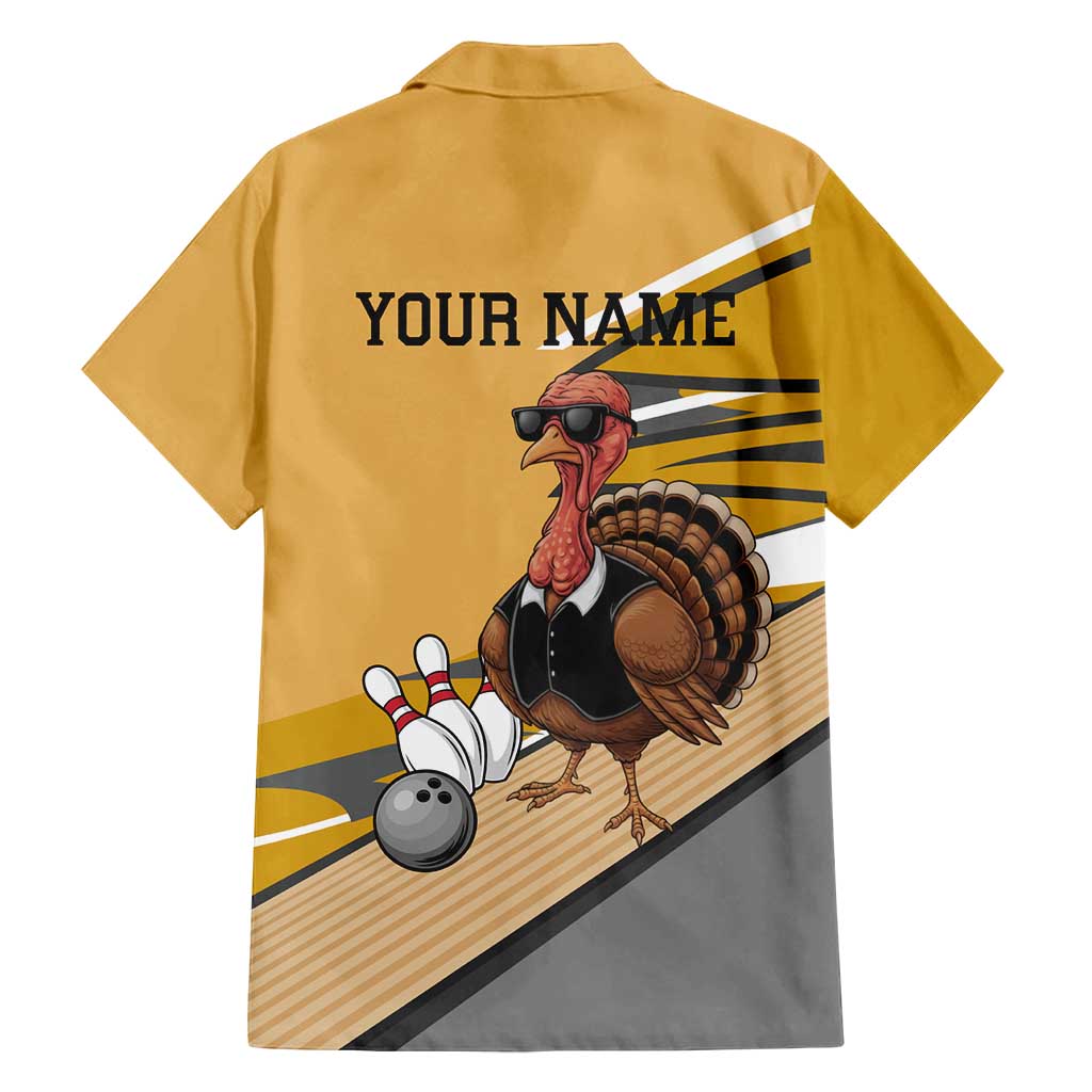 Personalized Cool Turkey Bowling Family Matching Off Shoulder Maxi Dress and Hawaiian Shirt with Sunglasses Pins - Wonder Print Shop