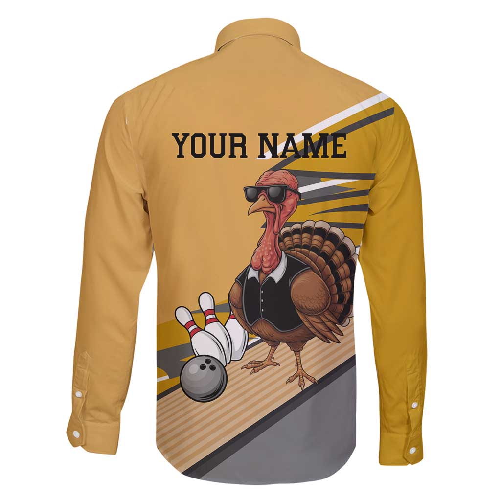 Personalized Cool Turkey Bowling Family Matching Off Shoulder Maxi Dress and Hawaiian Shirt with Sunglasses Pins - Wonder Print Shop