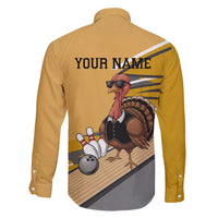 Personalized Cool Turkey Bowling Family Matching Off Shoulder Short Dress and Hawaiian Shirt with Sunglasses Pins - Wonder Print Shop