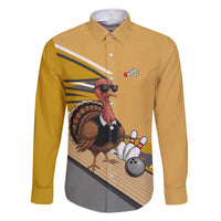 Personalized Cool Turkey Bowling Family Matching Short Sleeve Bodycon Dress and Hawaiian Shirt with Sunglasses Pins - Wonder Print Shop