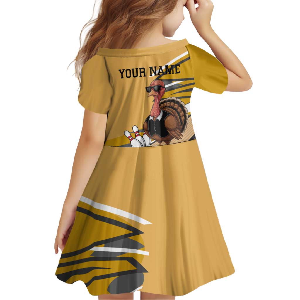 Personalized Cool Turkey Bowling Family Matching Tank Maxi Dress and Hawaiian Shirt with Sunglasses Pins - Wonder Print Shop