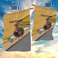 Personalized Cool Turkey Bowling Garden Flag with Sunglasses Pins - Wonder Print Shop