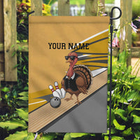 Personalized Cool Turkey Bowling Garden Flag with Sunglasses Pins - Wonder Print Shop